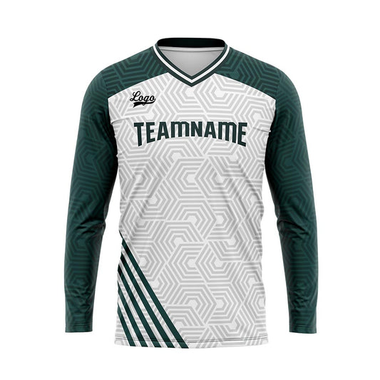Kundenspezifisches  Teal Basketball Fußball Schießen langes T-Shirt für Erwachsene und Kinder