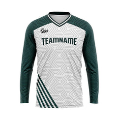 Kundenspezifisches  Teal Basketball Fußball Schießen langes T-Shirt für Erwachsene und Kinder