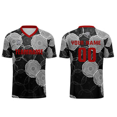 Benutzerdefinierte Rote Asche Trikots für Männer Frauen Personalisierte Fußball Uniformen für Erwachsene und Kind