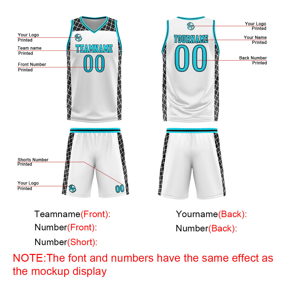 Benutzerdefinierter Weiß Schwarz Blau Basketball Jersey Uniform Anzug gedruckt Ihr Logo Name Nummer