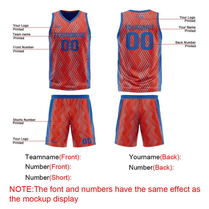Benutzerdefinierte Rot Blau Reversible Basketball Jersey Personalisierte Drucken Name Nummer Logo