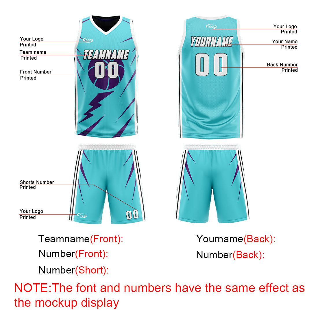 Benutzerdefinierte Cyan Lila Reversible Basketball Jersey Personalisierte Drucken Name Nummer Logo