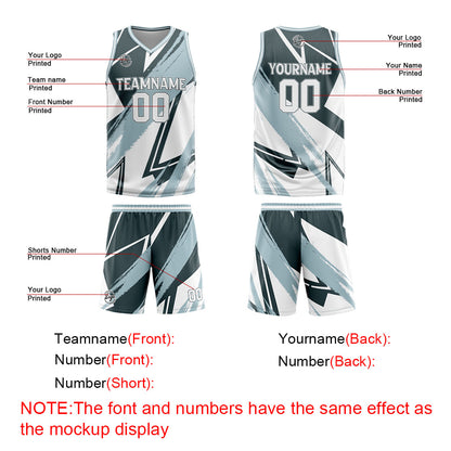Benutzerdefinierter Langweilig Grün Weiß Basketball Jersey Uniform Anzug gedruckt Ihr Logo Name Nummer