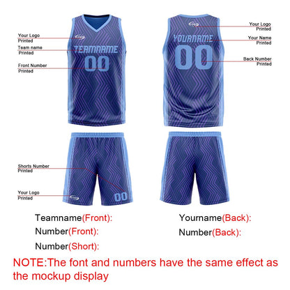 Benutzerdefinierte Marine Blau Reversible Basketball Jersey Personalisierte Drucken Name Nummer Logo