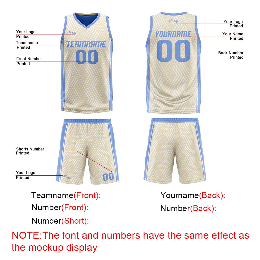 Benutzerdefinierte Creme Blau Reversible Basketball Jersey Personalisierte Drucken Name Nummer Logo