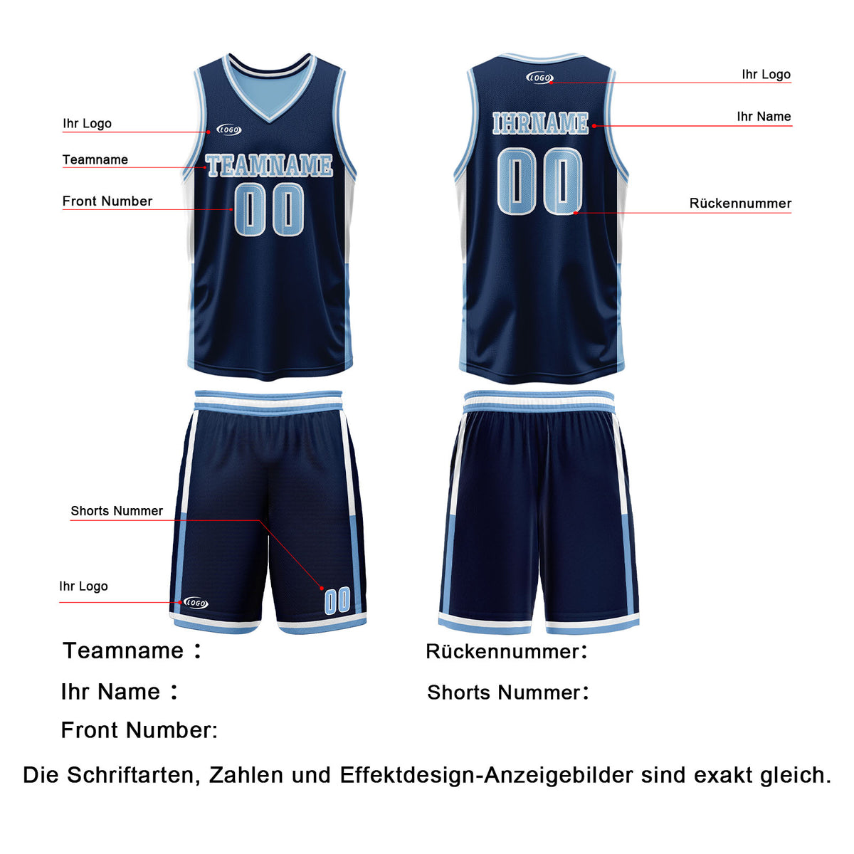 Benutzerdefinierte Marineblau Reversible Basketball Jersey Personalisierte Drucken Name Nummer Logo