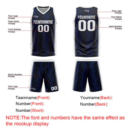 Benutzerdefinierte Schwarz Weiß Reversible Basketball Jersey Personalisierte Drucken Name Nummer Logo