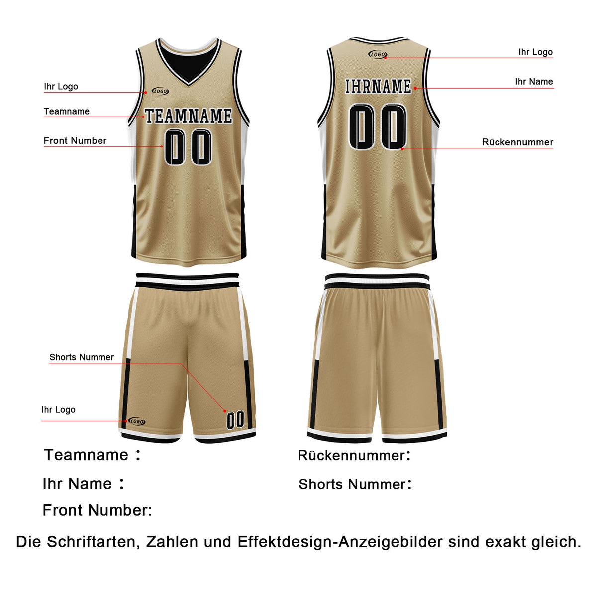 Benutzerdefinierte Gold Schwarz Reversible Basketball Jersey Personalisierte Drucken Name Nummer Logo