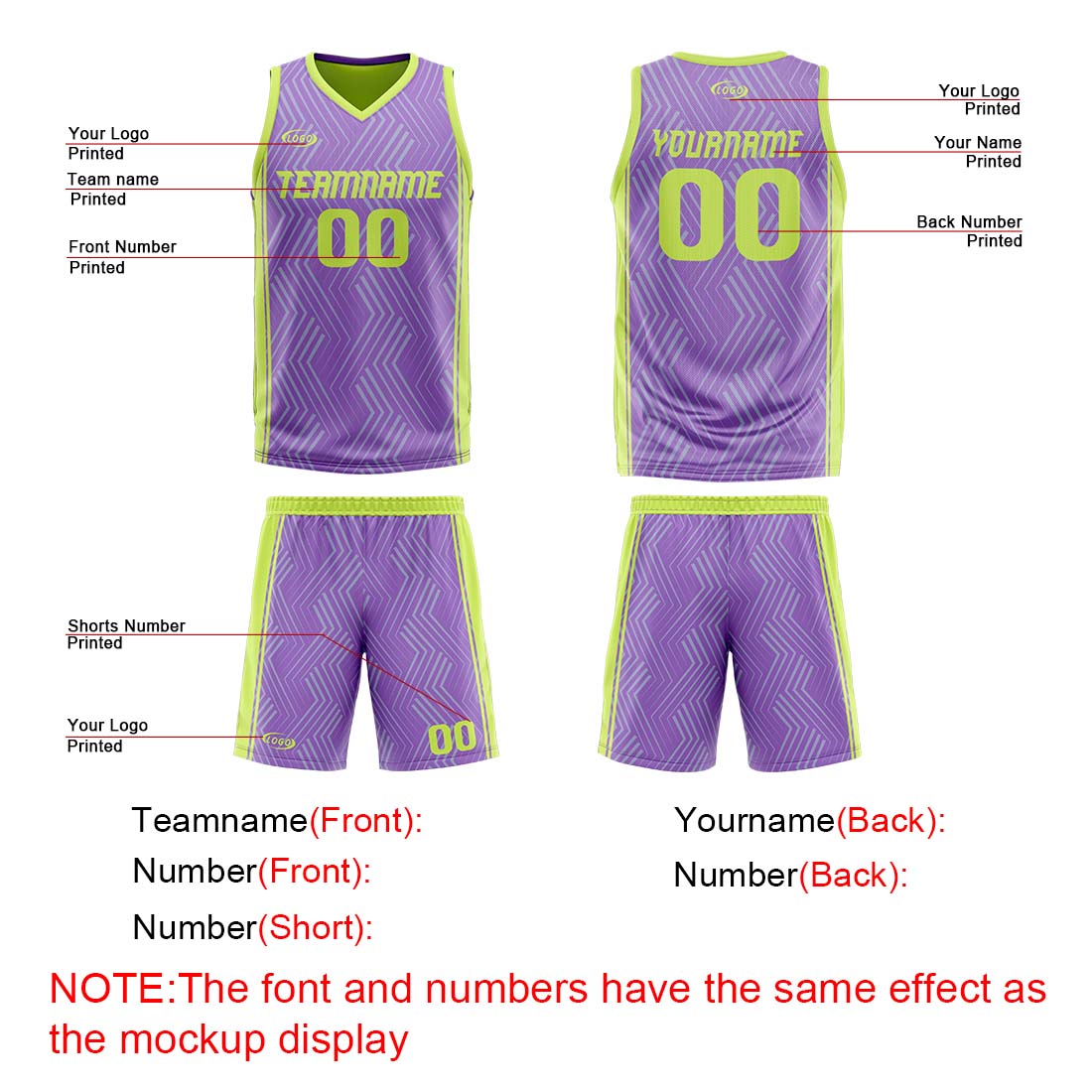 Benutzerdefinierte Lila Lichtgrün Reversible Basketball Jersey Personalisierte Drucken Name Nummer Logo