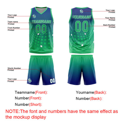 Benutzerdefinierter Marine Grün Basketball Jersey Uniform Anzug gedruckt Ihr Logo Name Nummer