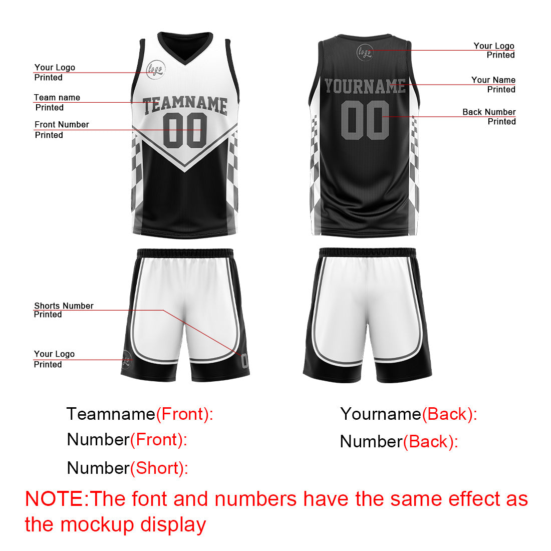 Benutzerdefinierte Schwarz Grau Reversible Basketball Jersey Personalisierte Print Name Nummer Logo
