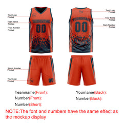 Benutzerdefinierte Langweilig Grün Orange Reversible Basketball Jersey Personalisierte Drucken Name Nummer Logo