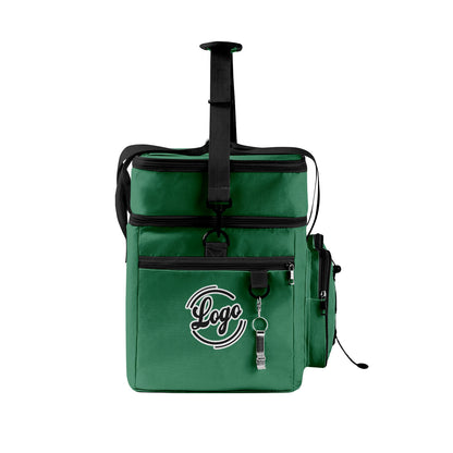 Maßgeschickerte Grün Schwarz vollflächig bedruckte isolierte Kühltasche mit Doppelwand Wasserdichte 600D Oxford Picknick-Tragetasche für Teamevents & Outdoor-Grillen