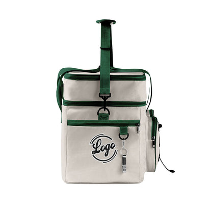 Maßgeschickerte Grau Grün vollflächig bedruckte isolierte Kühltasche mit Doppelwand Wasserdichte 600D Oxford Picknick-Tragetasche für Teamevents & Outdoor-Grillen