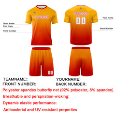 Benutzerdefinierte Orange Rot Trikots für Männer Frauen Personalisierte Fußball Uniformen für Erwachsene und Kind
