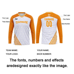 Kundenspezifisches Orange Basketball Fußball Schießen langes T-Shirt für Erwachsene und Kinder