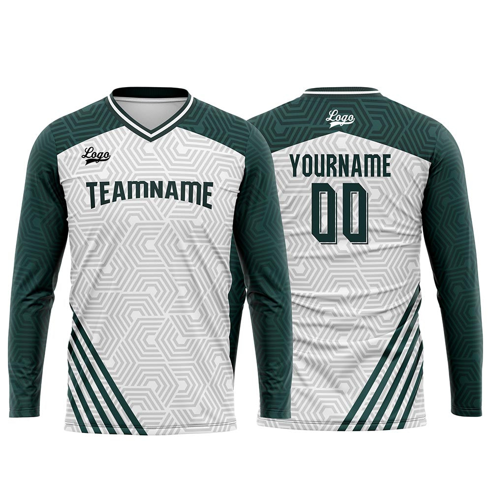 Kundenspezifisches  Teal Basketball Fußball Schießen langes T-Shirt für Erwachsene und Kinder