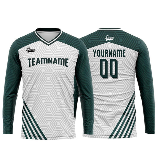 Kundenspezifisches  Teal Basketball Fußball Schießen langes T-Shirt für Erwachsene und Kinder