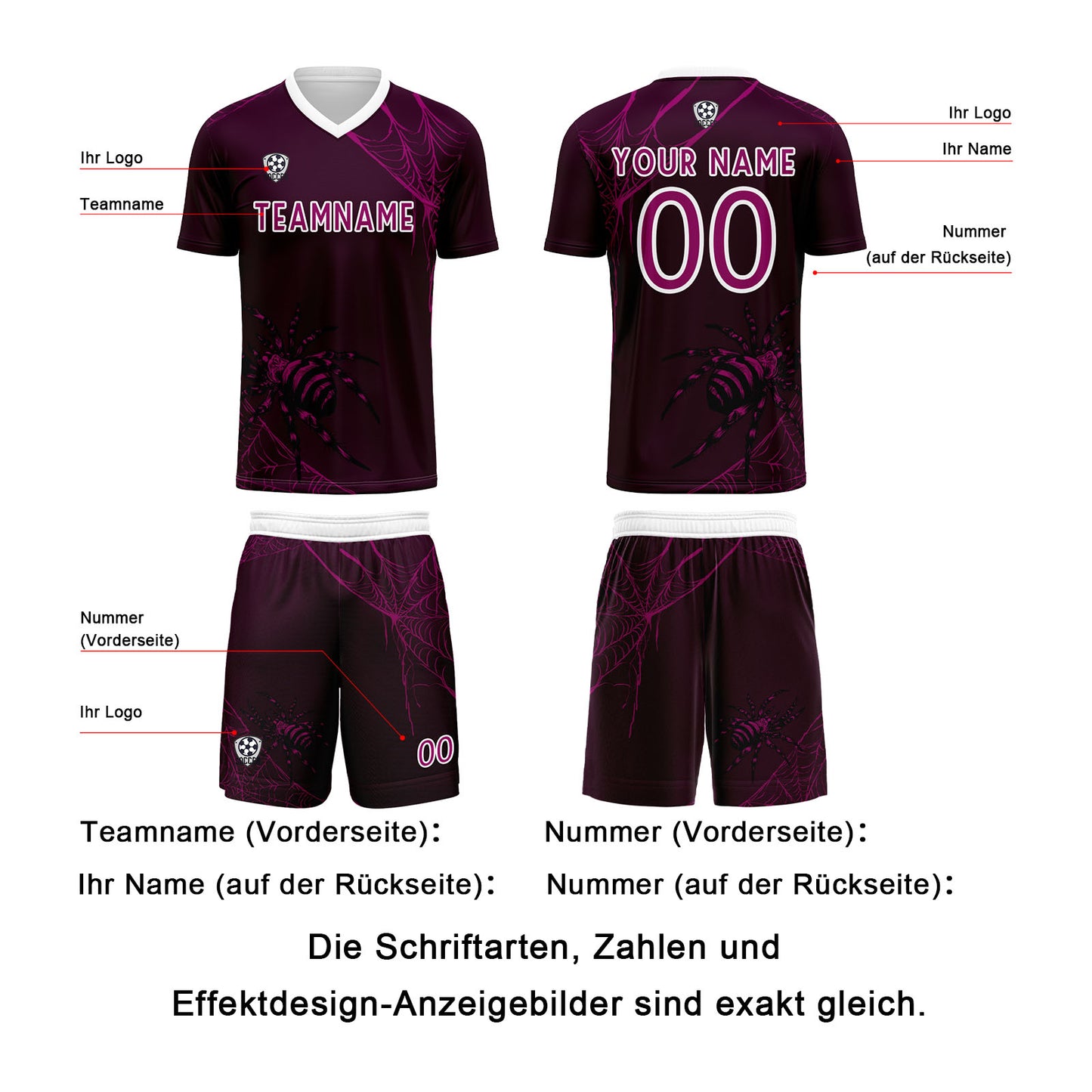 Benutzerdefinierte Lila Trikots für Männer Frauen Personalisierte Fußball Uniformen für Erwachsene und Kind