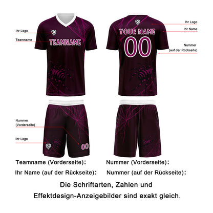 Benutzerdefinierte Lila Trikots für Männer Frauen Personalisierte Fußball Uniformen für Erwachsene und Kind
