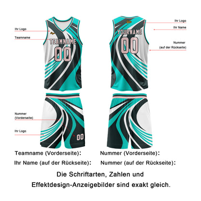 Benutzerdefinierter Blaues Pulver Basketball Jersey Uniform Anzug gedruckt Ihr Logo Name Nummer