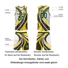 Benutzerdefinierter Zitrone Gelb Grün Basketball Jersey Uniform Anzug gedruckt Ihr Logo Name Nummer