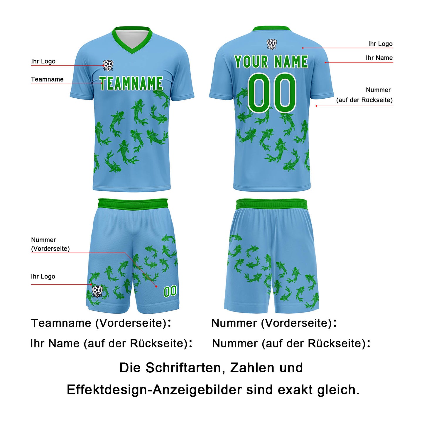 Benutzerdefinierte Himmel  Blau Trikots für Männer Frauen Personalisierte Fußball Uniformen für Erwachsene und Kind