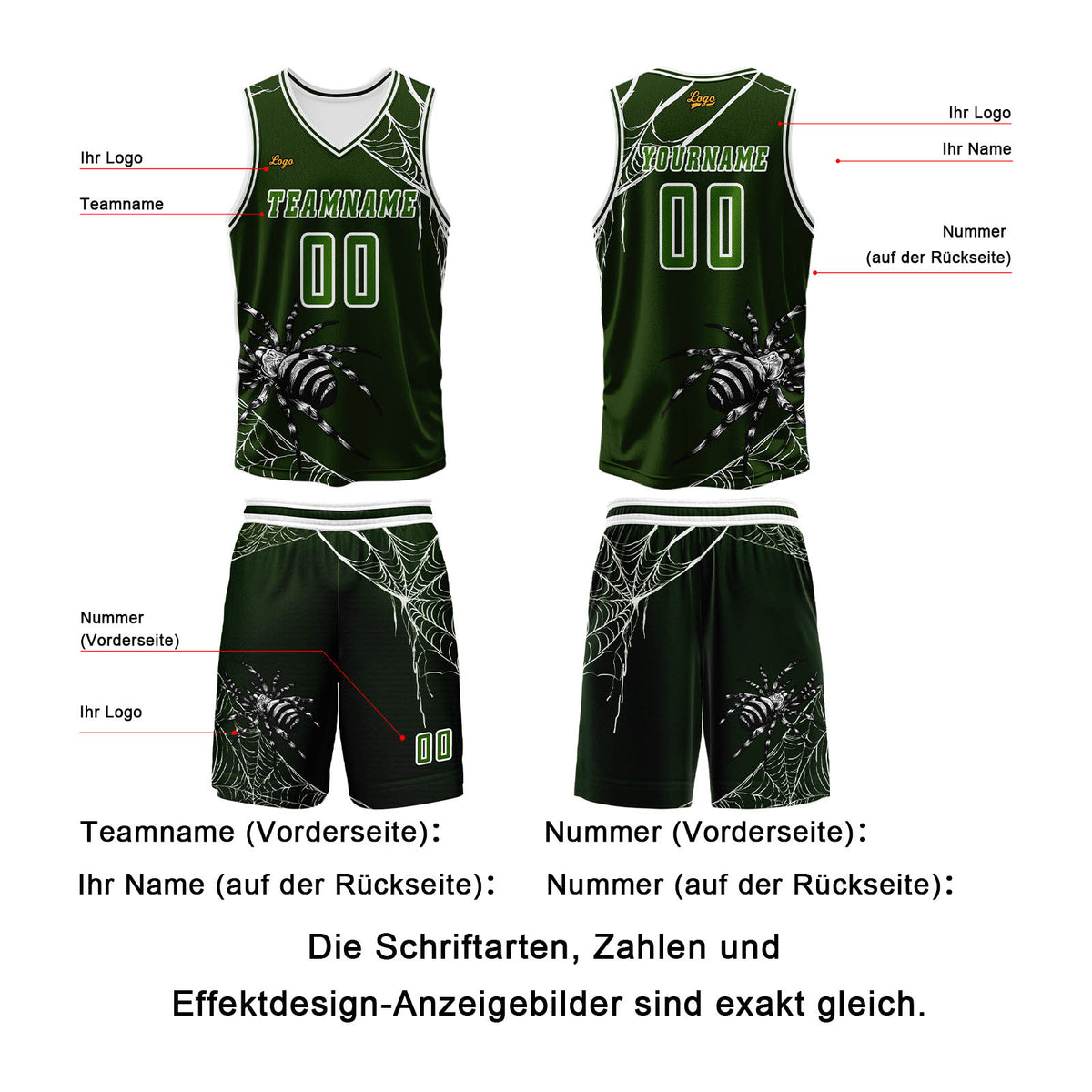 Benutzerdefinierter Olivengrün Basketball Jersey Uniform Anzug gedruckt Ihr Logo Name Nummer