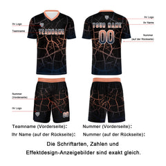 Benutzerdefinierte Schwarz  Fleisch Trikots für Männer Frauen Personalisierte Fußball Uniformen für Erwachsene und Kind