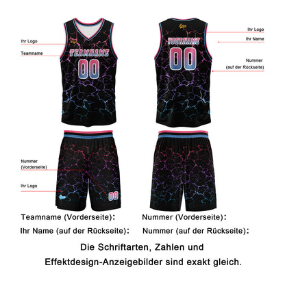 Benutzerdefinierter Rosa  Basketball Jersey Uniform Anzug gedruckt Ihr Logo Name Nummer