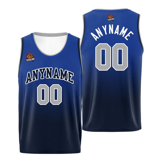 Benutzerdefinierte Basketball Jersey personalisiert genäht Name&Number&Logo Royal&Marine