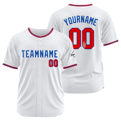 Benutzerdefinierte Authentisch Baseball-Trikot Weiss Netz