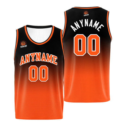 Benutzerdefinierte Basketball Jersey personalisiert genäht Name&Number&Logo Royal&Orange