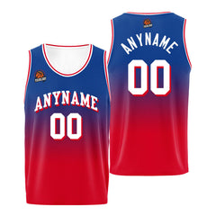 Benutzerdefinierte Basketball Jersey personalisiert genäht Name&Number&Logo Royal&Rot