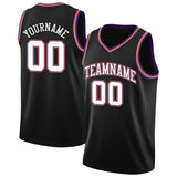 Benutzerdefinierte Authentisch Basketball Trikot Schwarz-Weiß