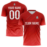 Benutzerdefinierte Fußball Trikots für Männer Frauen Personalisierte Fußball Uniformen für Erwachsene und Kind Rot