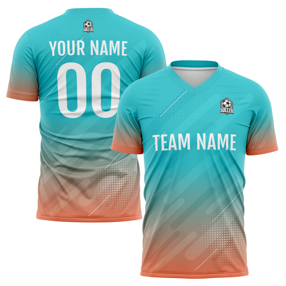 Benutzerdefinierte Fußball Trikots für Männer Frauen Personalisierte Fußball Uniformen für Erwachsene und Kind Teal