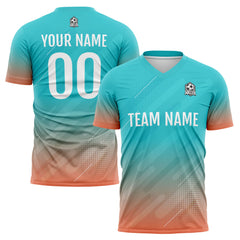 Benutzerdefinierte Fußball Trikots für Männer Frauen Personalisierte Fußball Uniformen für Erwachsene und Kind Teal