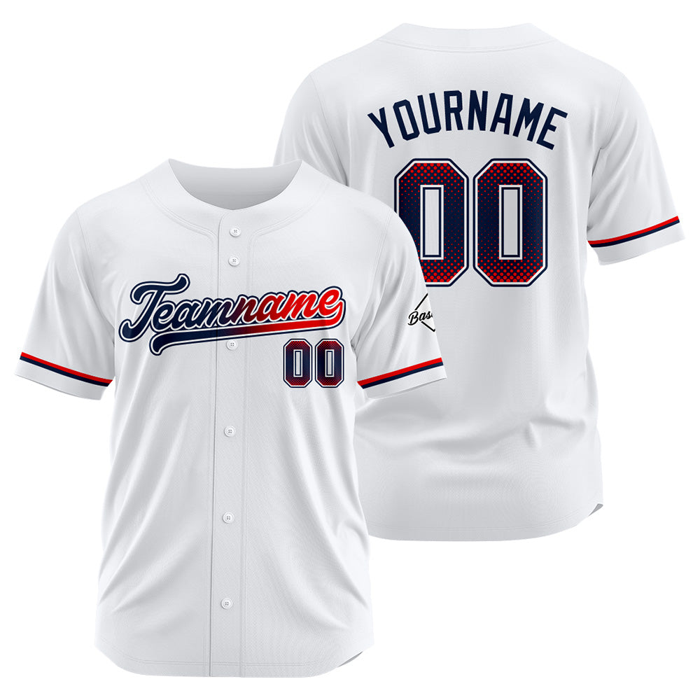 Benutzerdefinierte Authentisch Baseball Weiß
