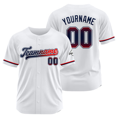 Benutzerdefinierte Authentisch Baseball Weiß