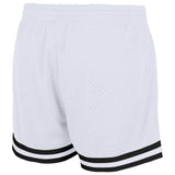 Benutzerdefiniert Weiß-Schwarz Authentisch Rückblick Basketball Kurze Hose