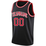 Benutzerdefinierte Authentisch  Basketball Trikot Rot-Weiß-Schwarz