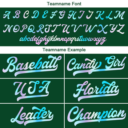 Benutzerdefinierte Authentisch Baseball-Trikot Dunkelgrün Netz