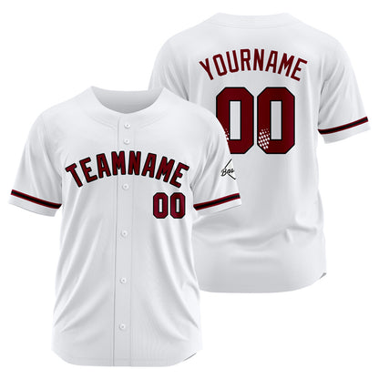 Benutzerdefinierte Authentisch Baseball-Trikot Weiss Netz
