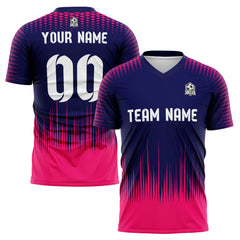 Benutzerdefinierte Fußballuniform Jersey Kinder Erwachsene Personalisiertes Set Jersey Shirt Violett