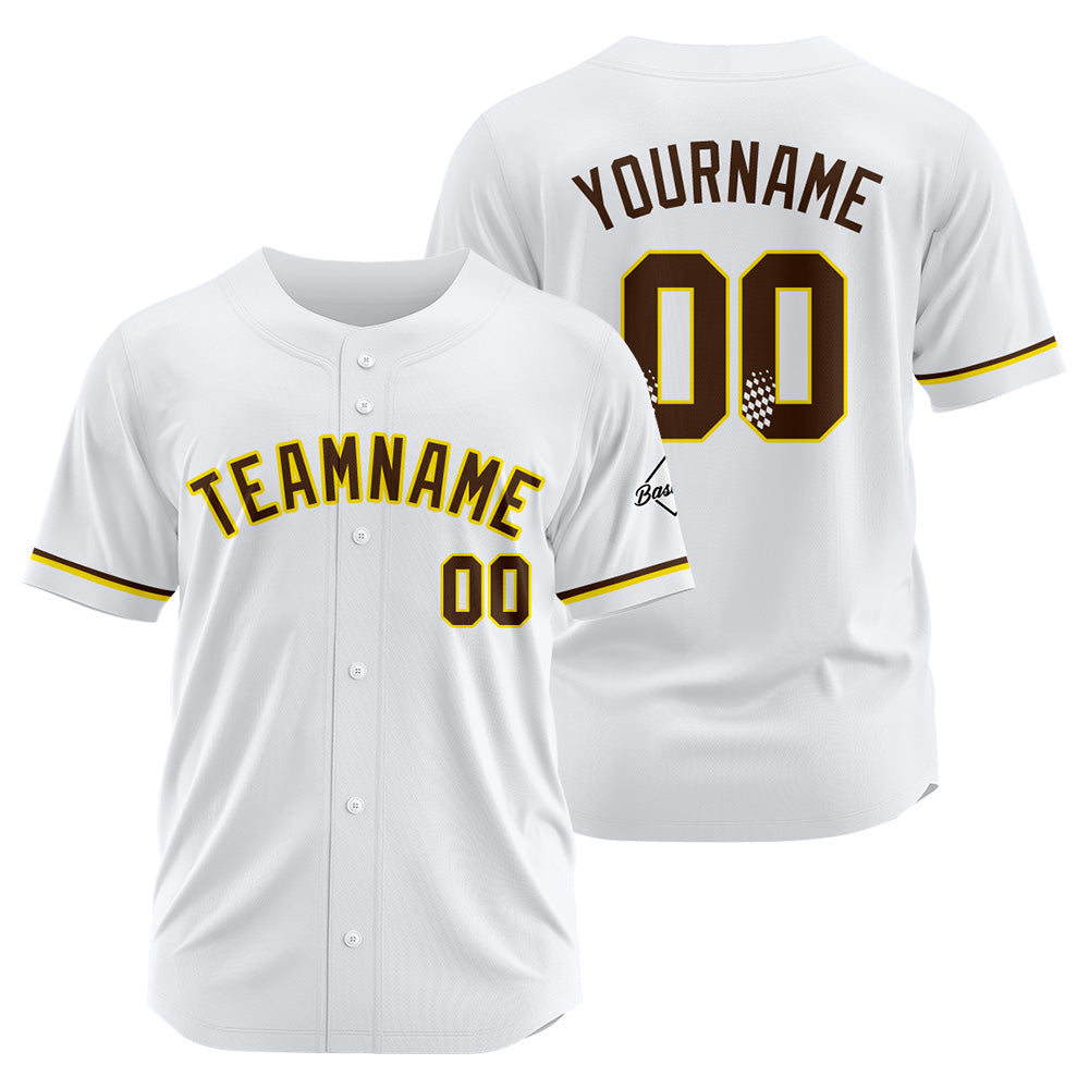 Benutzerdefinierte Authentisch Baseball-Trikot Weiss Netz