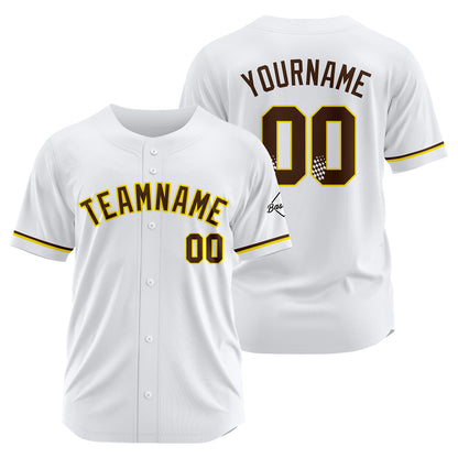 Benutzerdefinierte Authentisch Baseball-Trikot Weiss Netz