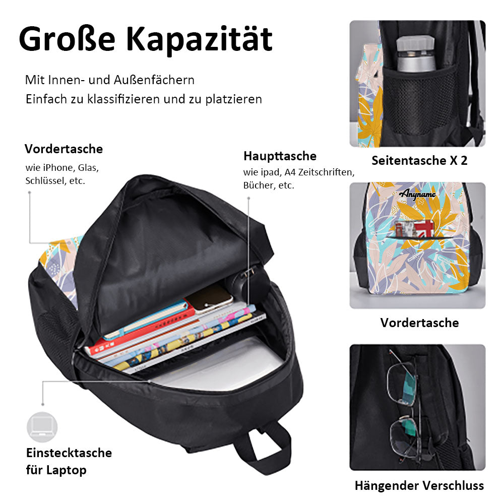 3-teiliges Set Schultaschen, Schultaschen mit großem Fassungsvermögen, Brotdosen, Stifteboxen, Jungen und Mädchen