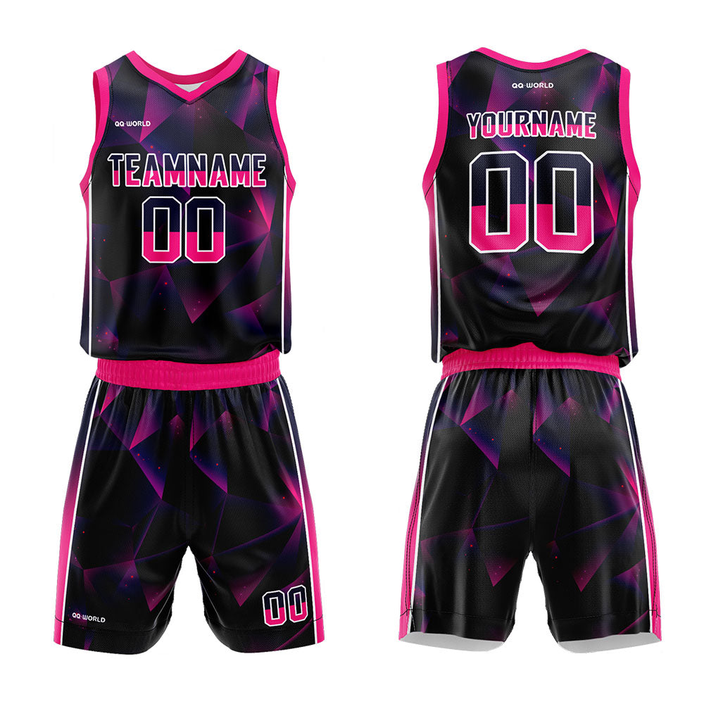 Benutzerdefinierter Allmähliche Veränderung Basketballanzug für Erwachsene und Kinder Personalisiertes Trikot