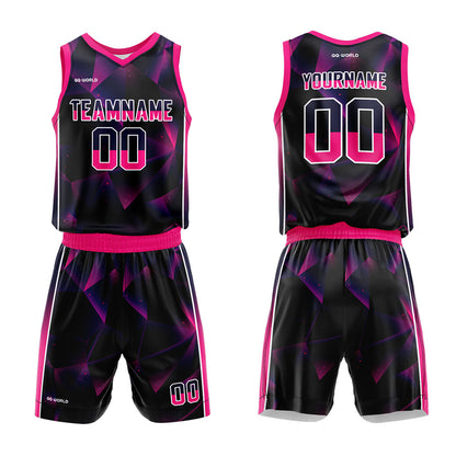 Benutzerdefinierter Allmähliche Veränderung Basketballanzug für Erwachsene und Kinder Personalisiertes Trikot